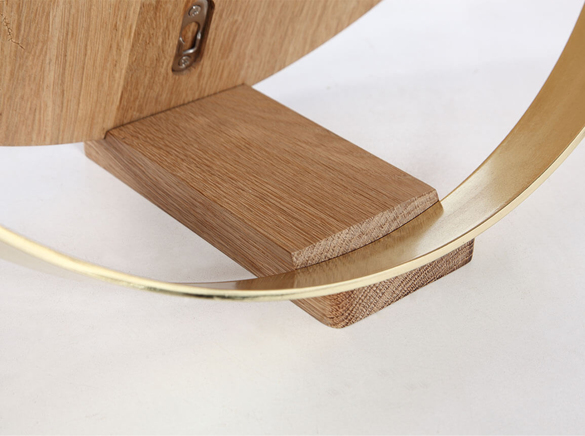 Wand- & Tischuhr CLARA OAK