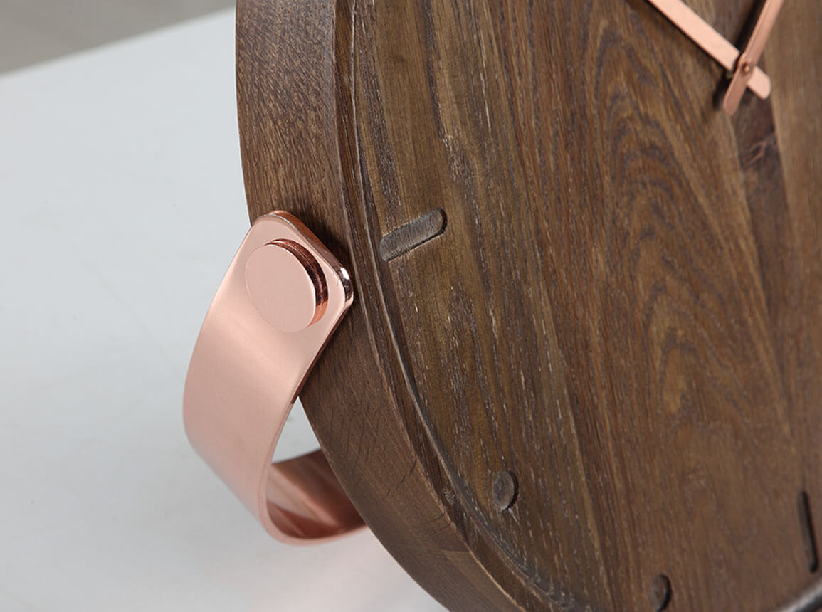 Wand- & Tischuhr CLARA OAK